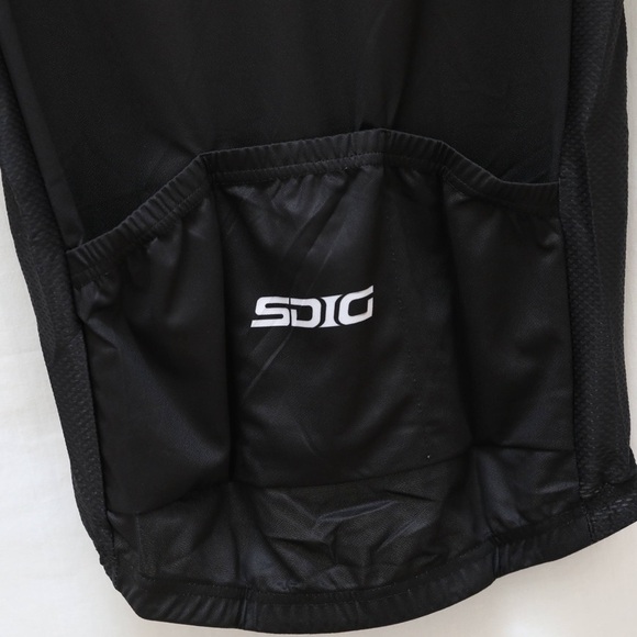 Womens cycling top bicycle sport marathon pockets full zip black print XL tribal - Picture 4 of 8